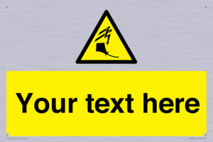 Custom warning kite flying near powerlines